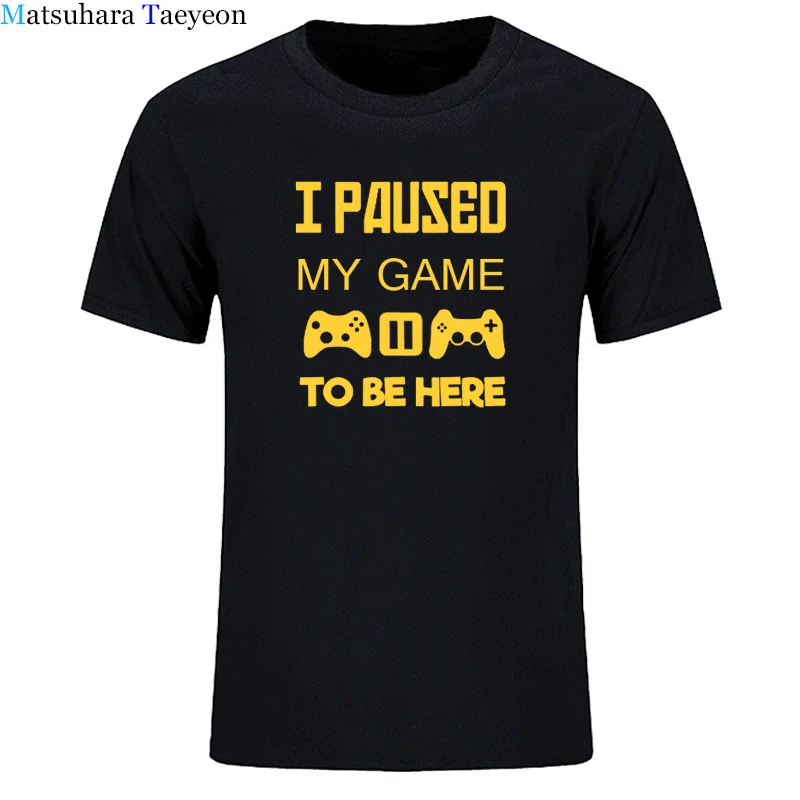 Летние геймер футболка для мужчин я остановился мой игры чтобы быть здесь топы с
