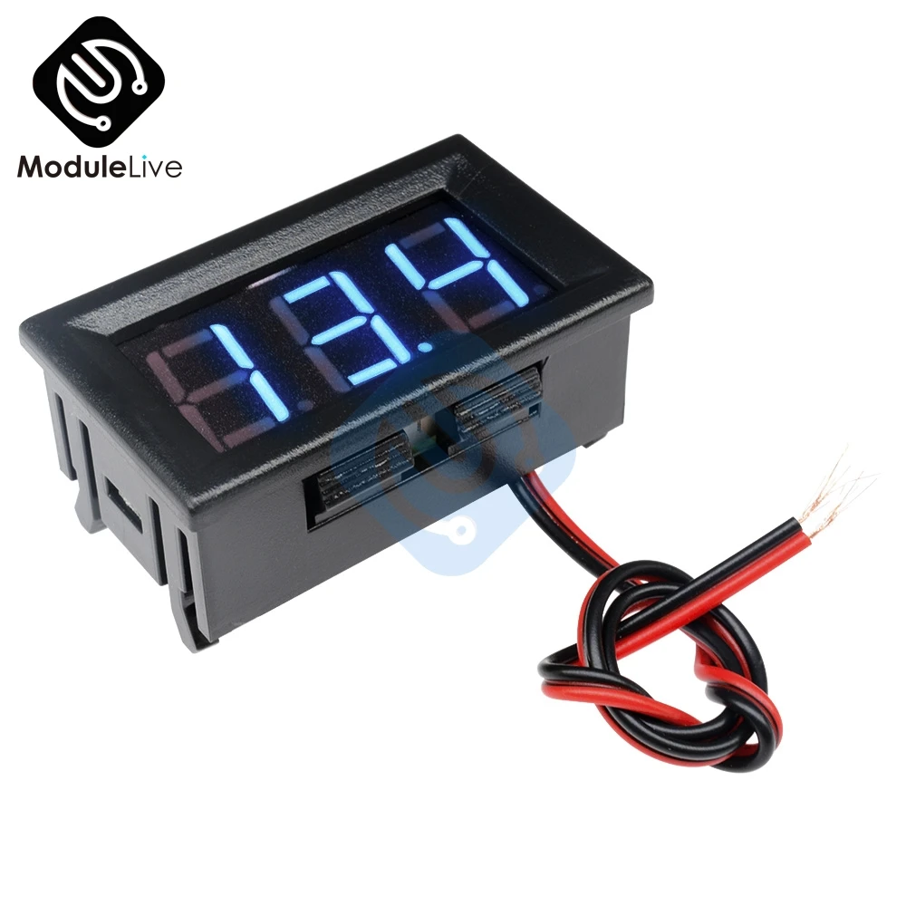 0 56 дюйма 2 провода цифровой светодиодный вольтметр постоянного тока 4 5 30 в