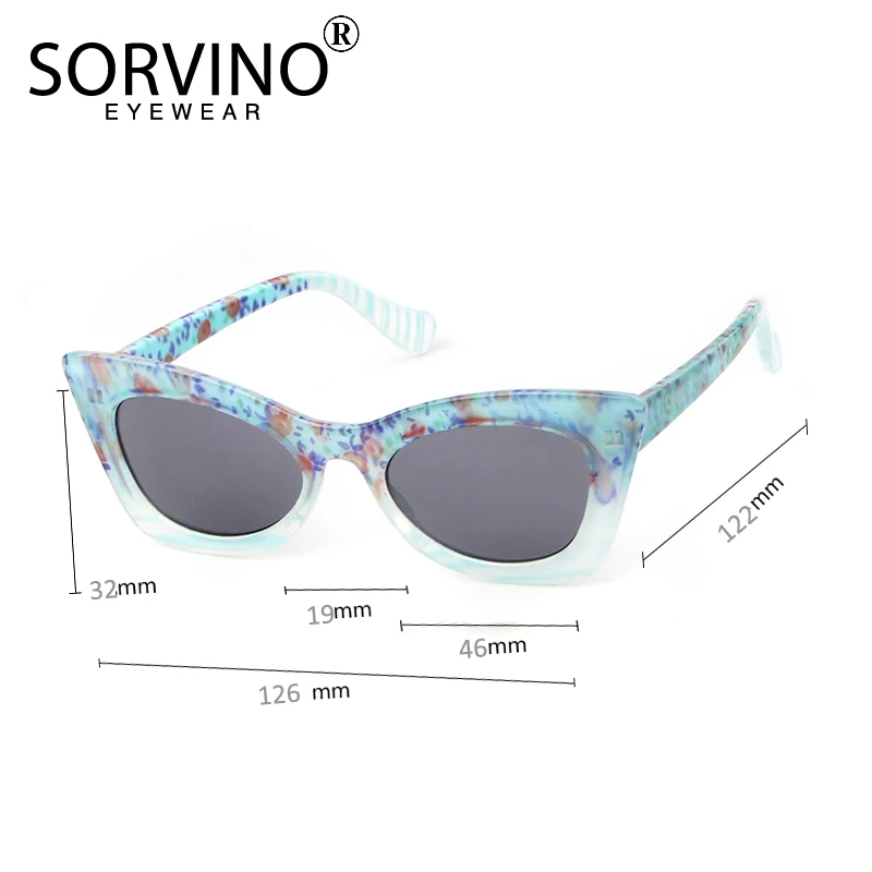 SORVINO/Винтажные детские солнцезащитные очки с цветком и кошачьим глазом для