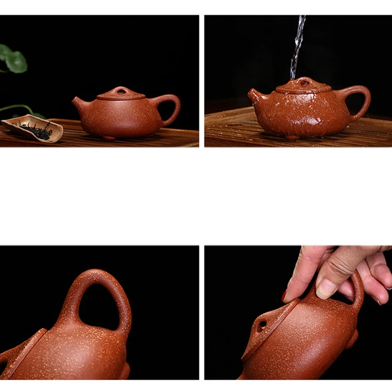 

Tea Set,Ore Dragon Blood Sandstone Pot of Tea Setm,Coffee Pot with Filter,Handmade Ceramic Teapot