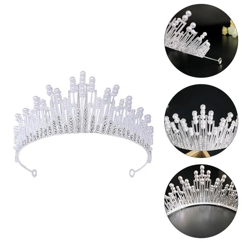 

1 Pc Crown Hair Band Simple Beautiful Crown Headwear Bridal Crown Hairband