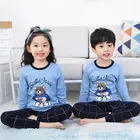 Новый осенне-зимний детский пижамный комплект, детская одежда для сна с длинными рукавами одежда для сна для девочек, топы, штаны, одежда пижамы для детей 4, 6, 8, 10, 12 лет