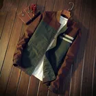 Прямая поставка, оптовая продажа, брендовая зеленая Повседневная подростная пиджак для мужчин, размера плюс 4XL, осенняя мужская верхняя одежда в стиле милитари, бейсбольные куртки, пальто