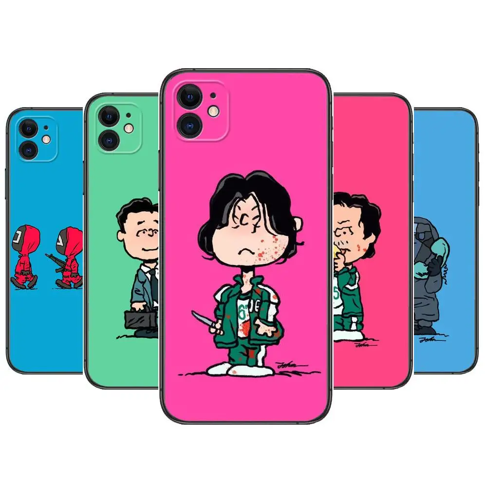

Squid Game Round Six Phone Cases For iphone 13 Pro Max case 12 11 Pro Max 8 PLUS 7PLUS 6S XR X XS 6 mini se mobile cell