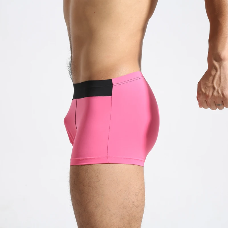 Мужские нейлоновые боксеры сексуальное белье шорты хит цвет мужское нижнее Cueca U