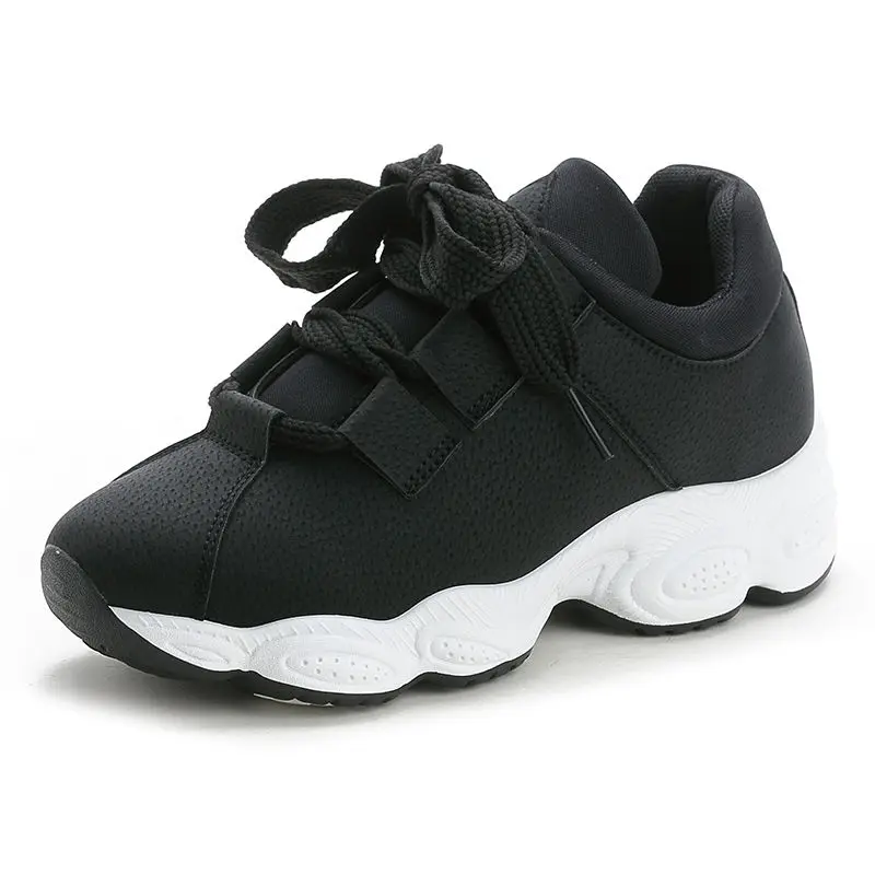 Women's Chunky Sneakers Fashion Women Platform Shoes Lace Up Breathable Air Vulcanize Shoes Women Female Trainers Dad Shoes