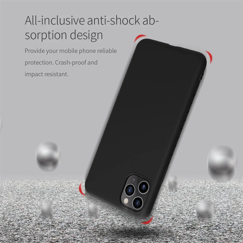 

Nillkin Solid Color Rubber Wrapped Protective Case Cover Soft For Apple iPhone 11 Pro Max Case Silicone TPU Plain