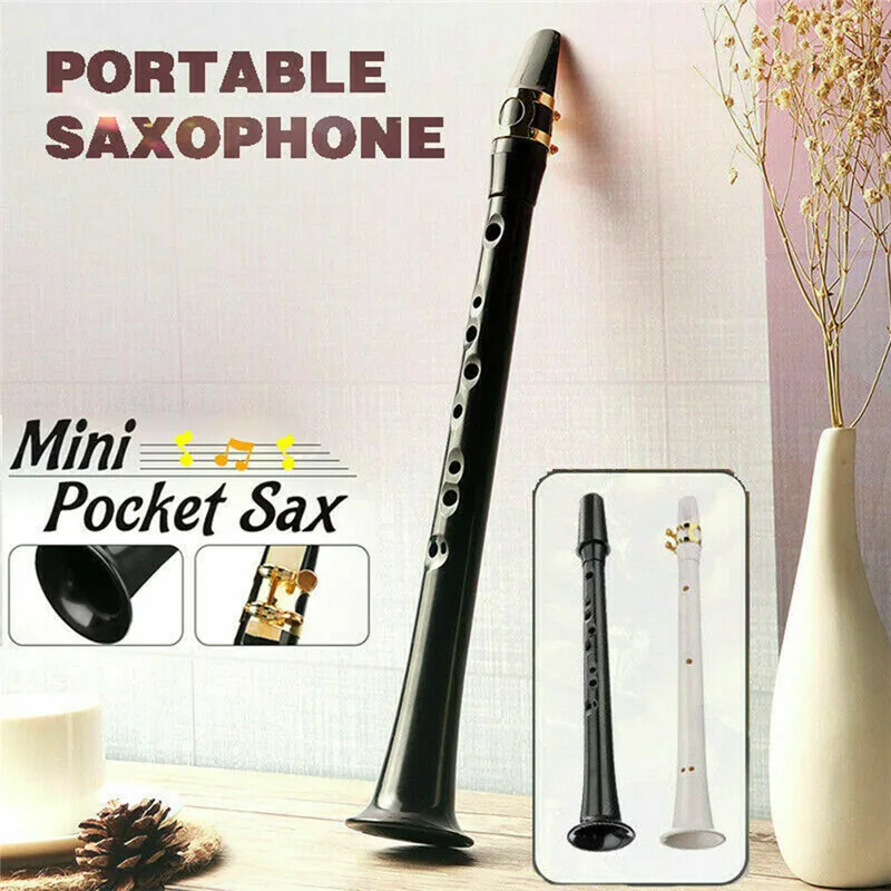 11 отверстий 1 шт. ABS Мини Sax Карманный саксофон простой Ключ C музыкальный