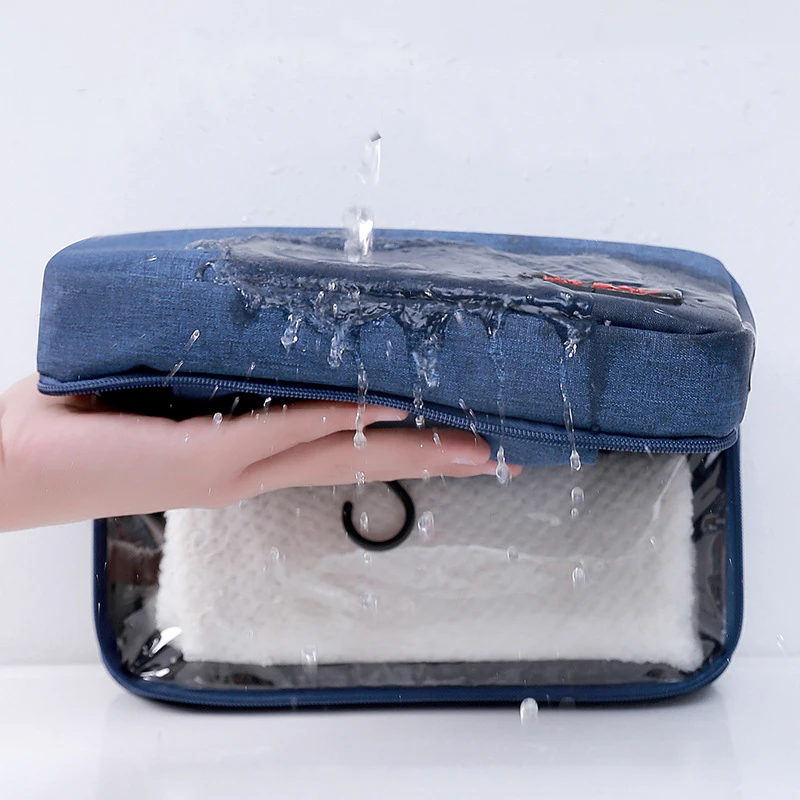 Men Travel Waterproof Oxford Toiletry Bag Women Cosmetic Beautician Case Bathroom and Shower Toilettas Wash Organizer