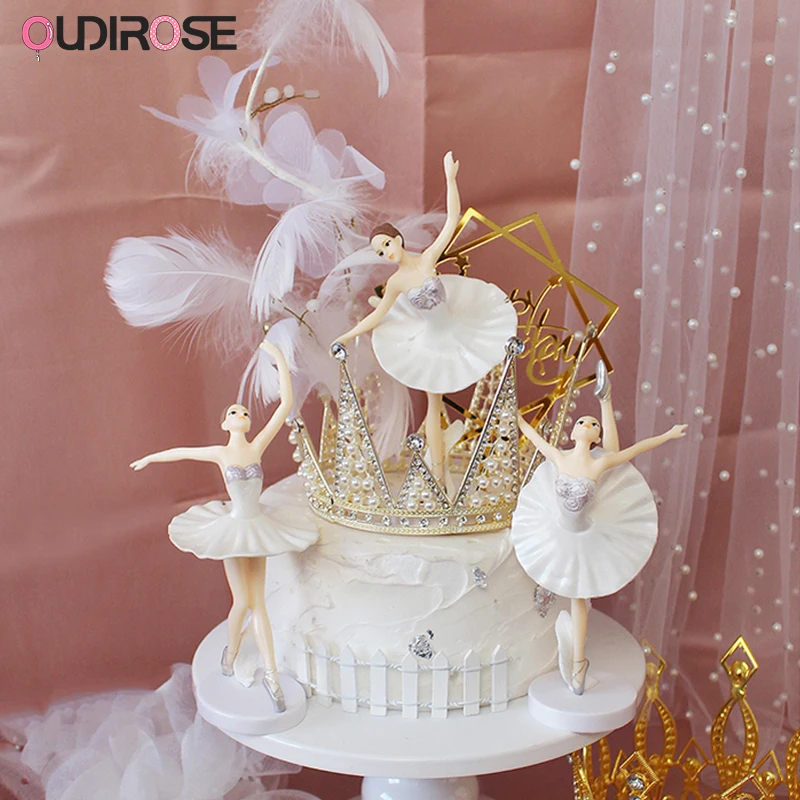 Украшение для торта в виде танцовщицы девушек Ловец снов перо балерины принцессы