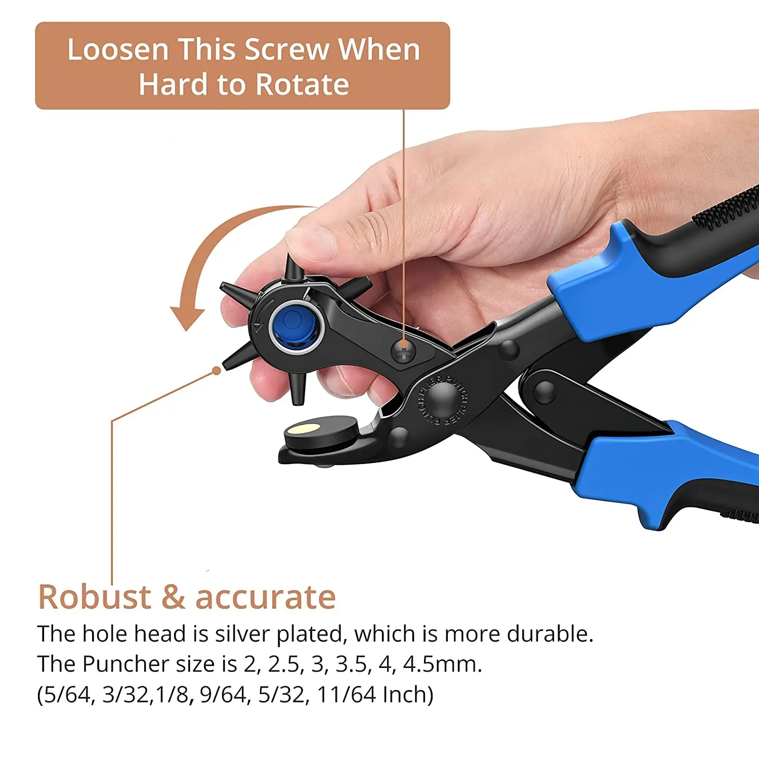 Дешево Набор плоскогубцев с дырочками, набор инструментов с вращающимися дырочками с кожаными двойными заклепками и кожаными застежками для ремн...