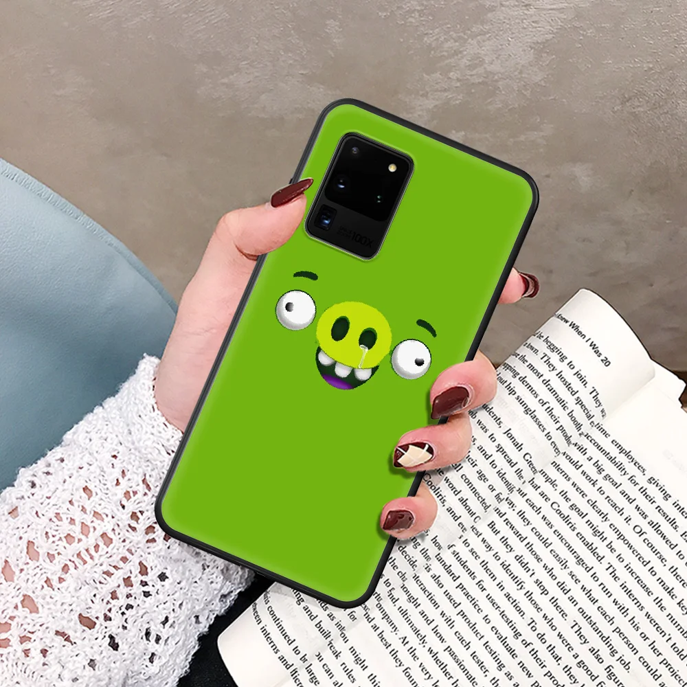

The Angry Birds Movie Phone Case For Samsung Galaxy Note S 8 9 10 20 Plus E Lite Uitra black Coque Soft Waterproof Trend Funda