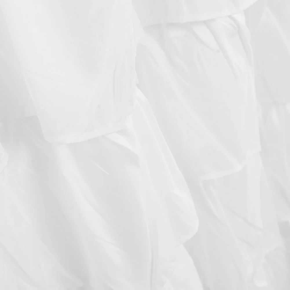 

Shower Curtain Bath Decor Solid White Bathroom Supplies Home With Hooks