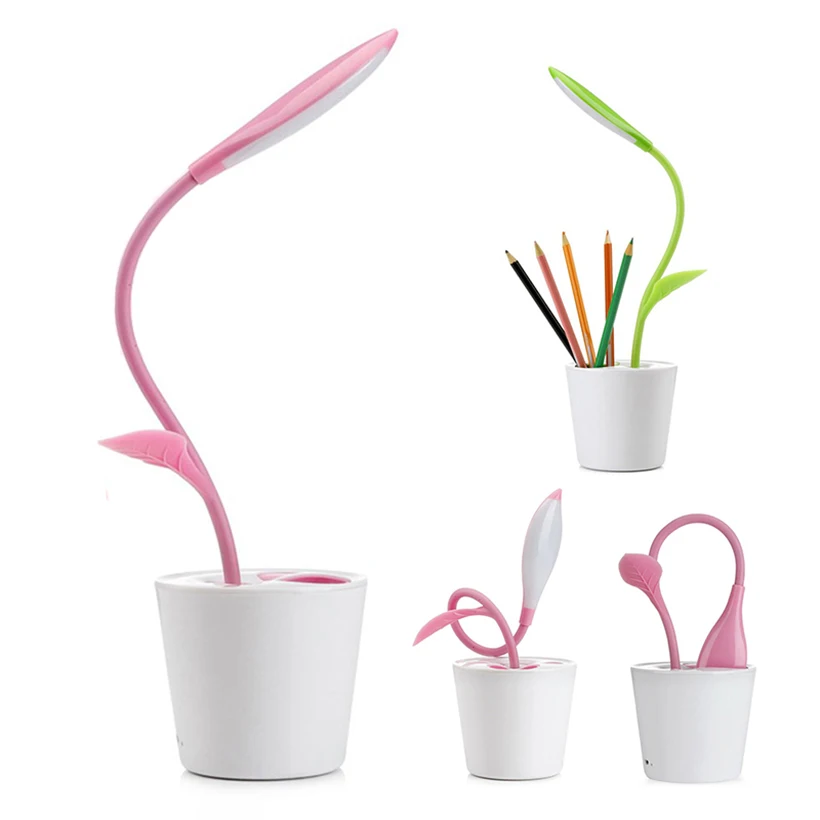 Органайзер для ручек лампа usb зарядка затемнение защита глаз Светодиодная учебы