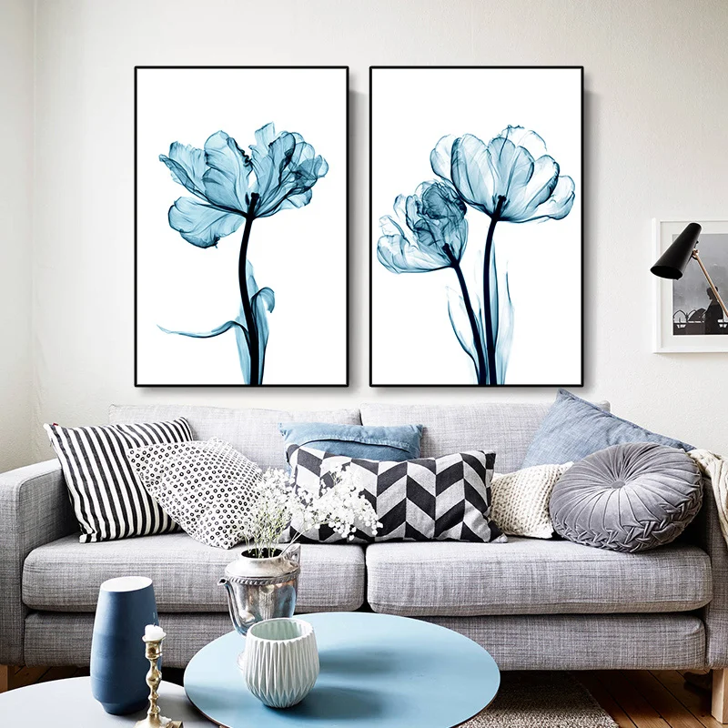 

Modern Colorful Watercolor Plant Flowers Wall Art Decoration Mural Minimalism Print Canvas Picture Painting Wedding Gifts