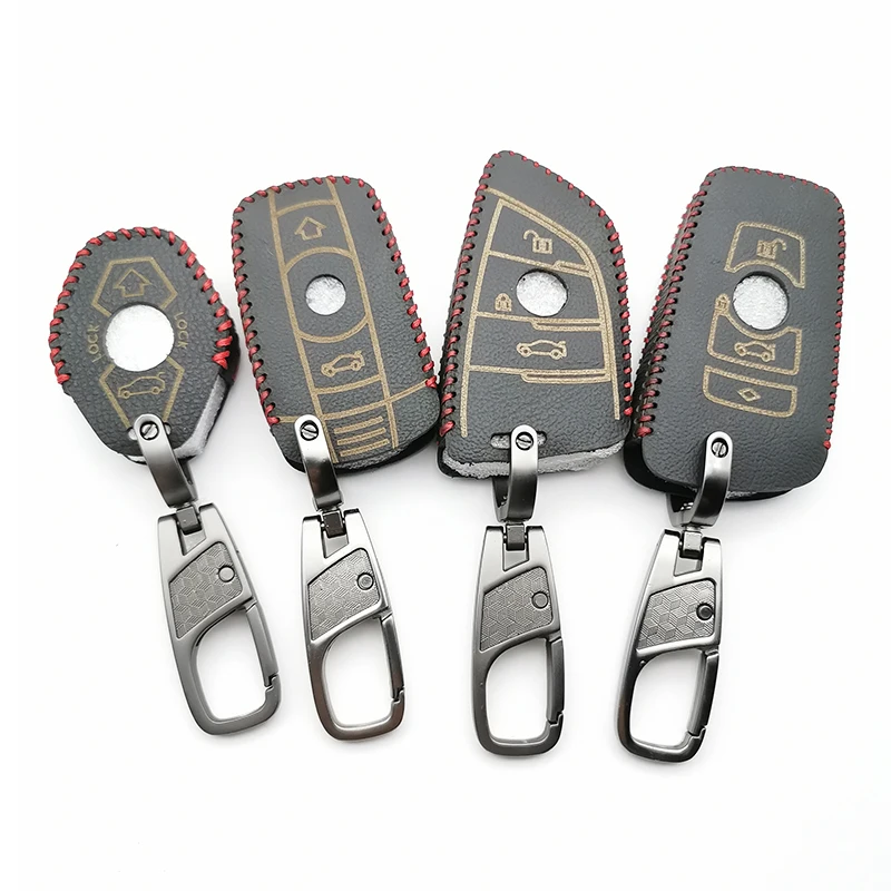 

Fashion Leather Car Key Bag Car Key Cover Case For BMW M3 M4 X5 X3 X4 X5 X6 1 2 3 4 5 7 Series E38 E39 E46 E53 E60 E61 E63 E64