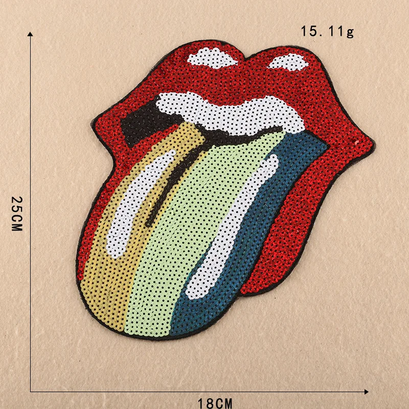 1 шт. 25*18 см патчи с блестками в форме черепа цветка стиле панк для