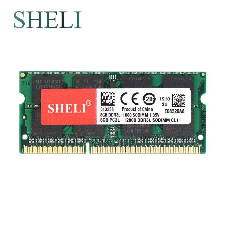 Новая память для ноутбуков SHELI 8 ГБ 2RX8 DDR3L 1600 МГц 204pin CL11 ноутбука с процессором