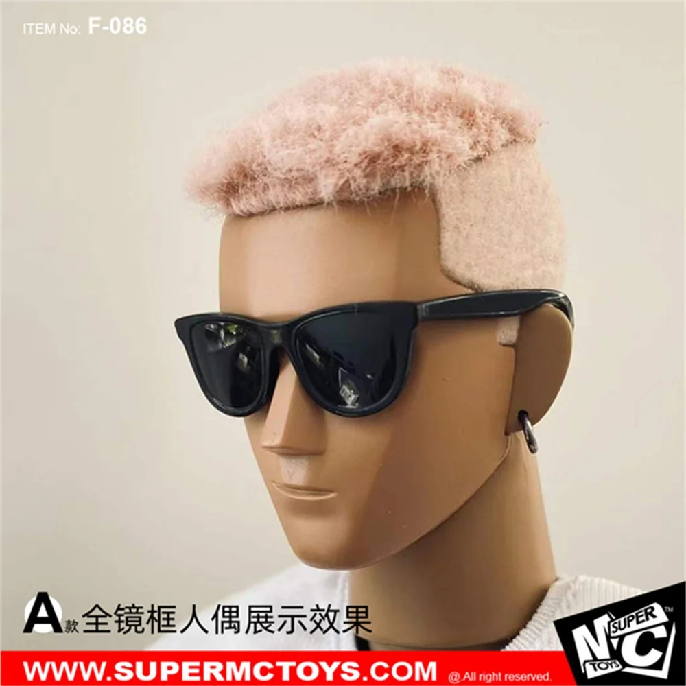

Для продажи, модель 1/6 супермакси-игрушек, черные модные солнцезащитные очки, модель из ПВХ, костюм, кукольная сцена, компонент