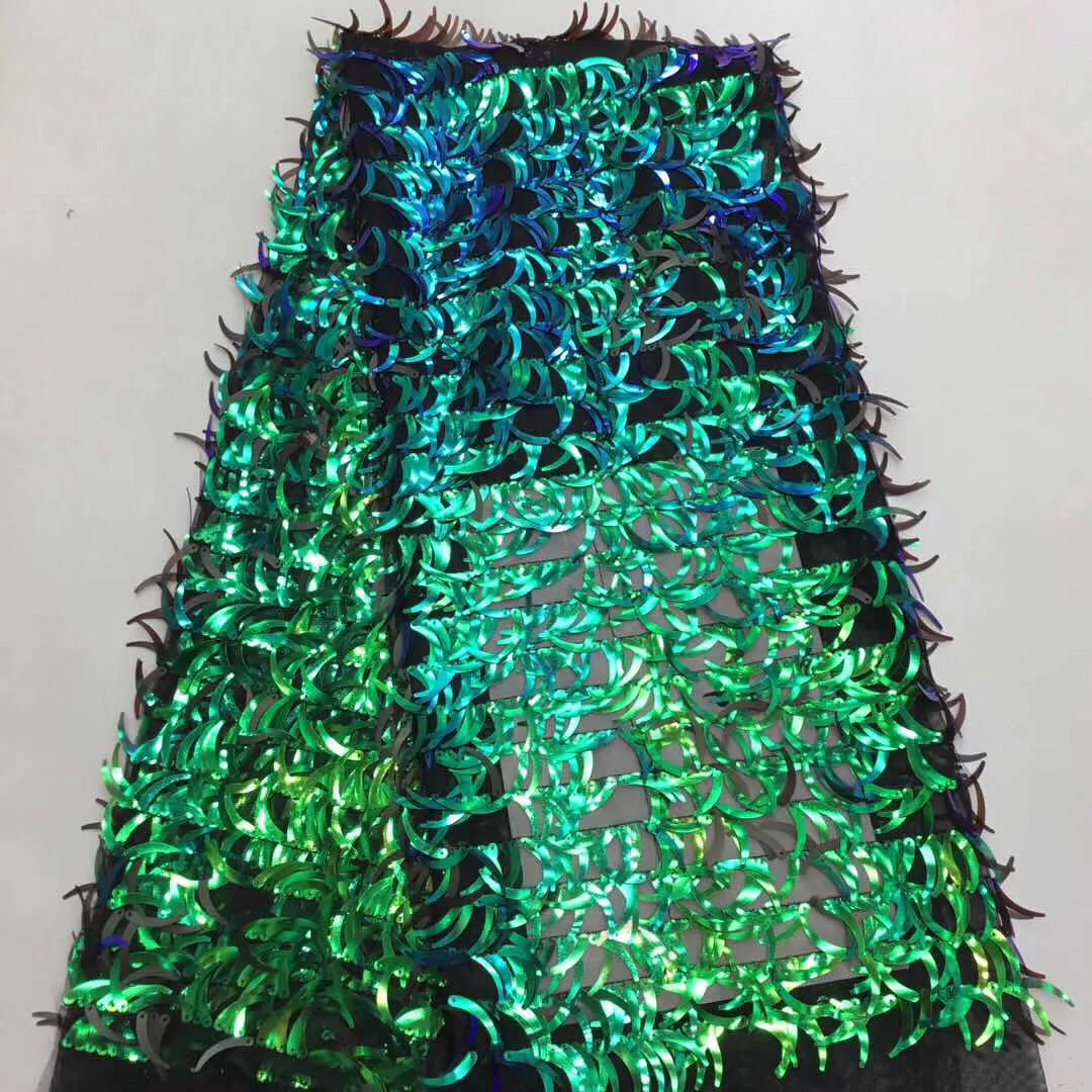 Multi Color Sequin Lace Fabric 2021 African Tulle With Sequins High Quality 3D For Dresses T30961 | Дом и сад