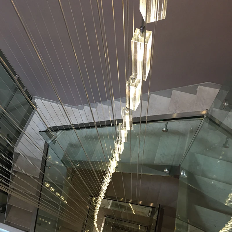 売る 現代ロング階段ledペンダントライト階段リビングルームパーティーはしごスパイラル北欧ハンギングランプ照明