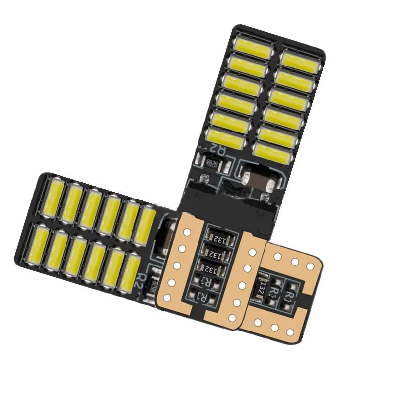 10-100 шт. Led декодирования постоянный ток Ширина индикатор T10 4014 24smd номерной знак
