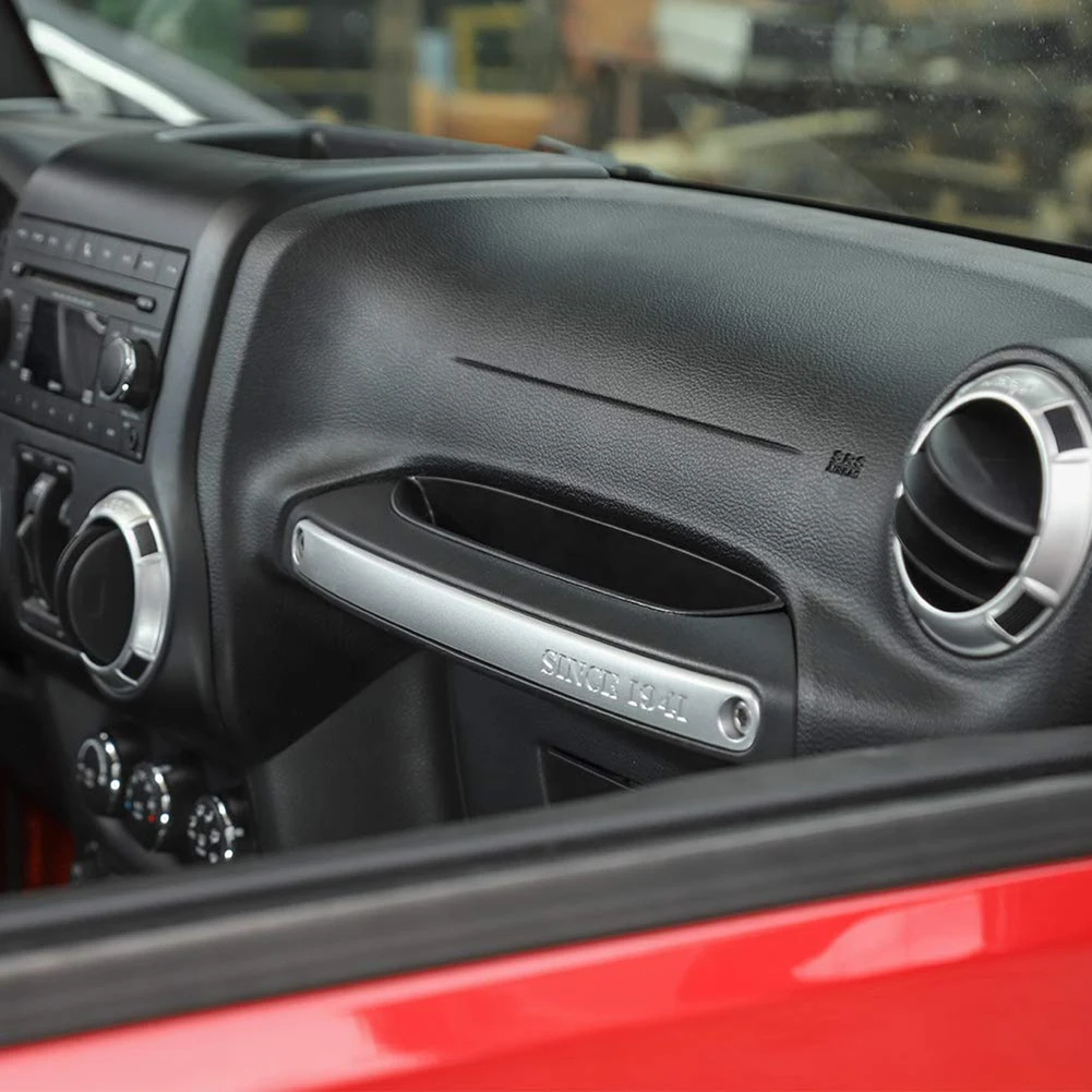 ABS Passenger Storage Tray Car Seat Grab Bar Credit Card Phone Sunglasses Box for Jeep Wrangler JK JKU 2018-2019 | Автомобили и