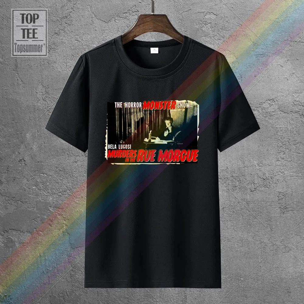 

Murders In The Rue Morgue Tshirt Retro Gothic Tee Shirt Funny Korean Streetwear Retro T-Shirt Horror Skull T-Shirts