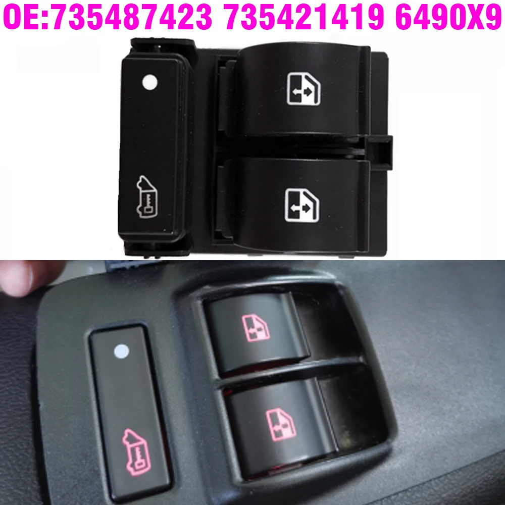 Для Citroen Jumper 2 III Peugeot Boxer Fiat Doblo коммутатор тройной кнопки окна 735421419 на.