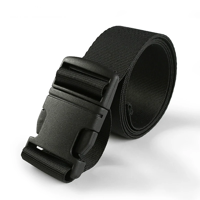 

New Black Belt Canvas For Women Belts Cummerbunds Casual 2021 Waistband 125cm Waist Belt With Plastic Buckle Streetwear