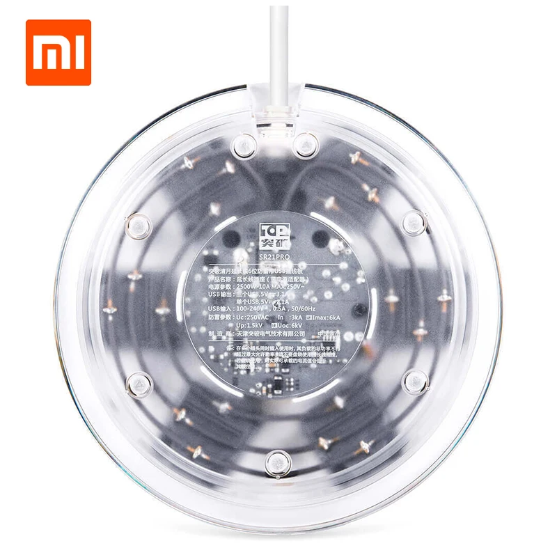 Original xiaomi mijia breakthrough lightning 6 bit patch panel with USB home plug overload protection smart | Электроника