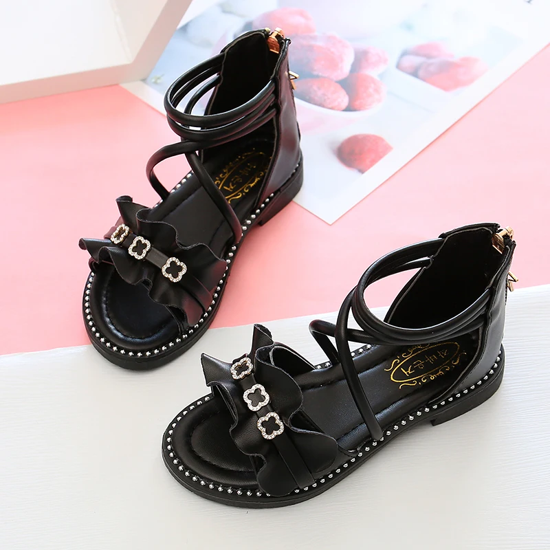 

Сандалии Детские, на плоской подошве, с открытым носком, SSJ085