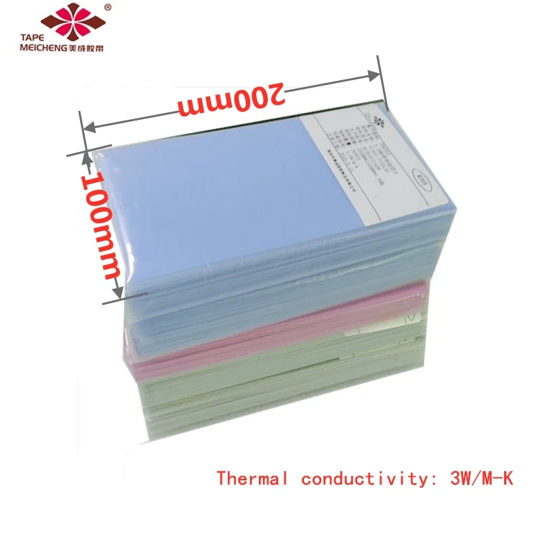 

High Thermal Conductivity Silica Gel Pad Notebook Computer Graphics Solid Silicone Grease Patch High Thermal Conductivity 3W