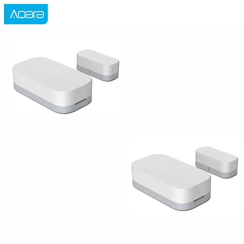 2PCS White Aqara датчик окна двери Zigbee беспроводное соединение умный мини датчик двери работает с управлением Android IOS App - Color: 2PCS White
