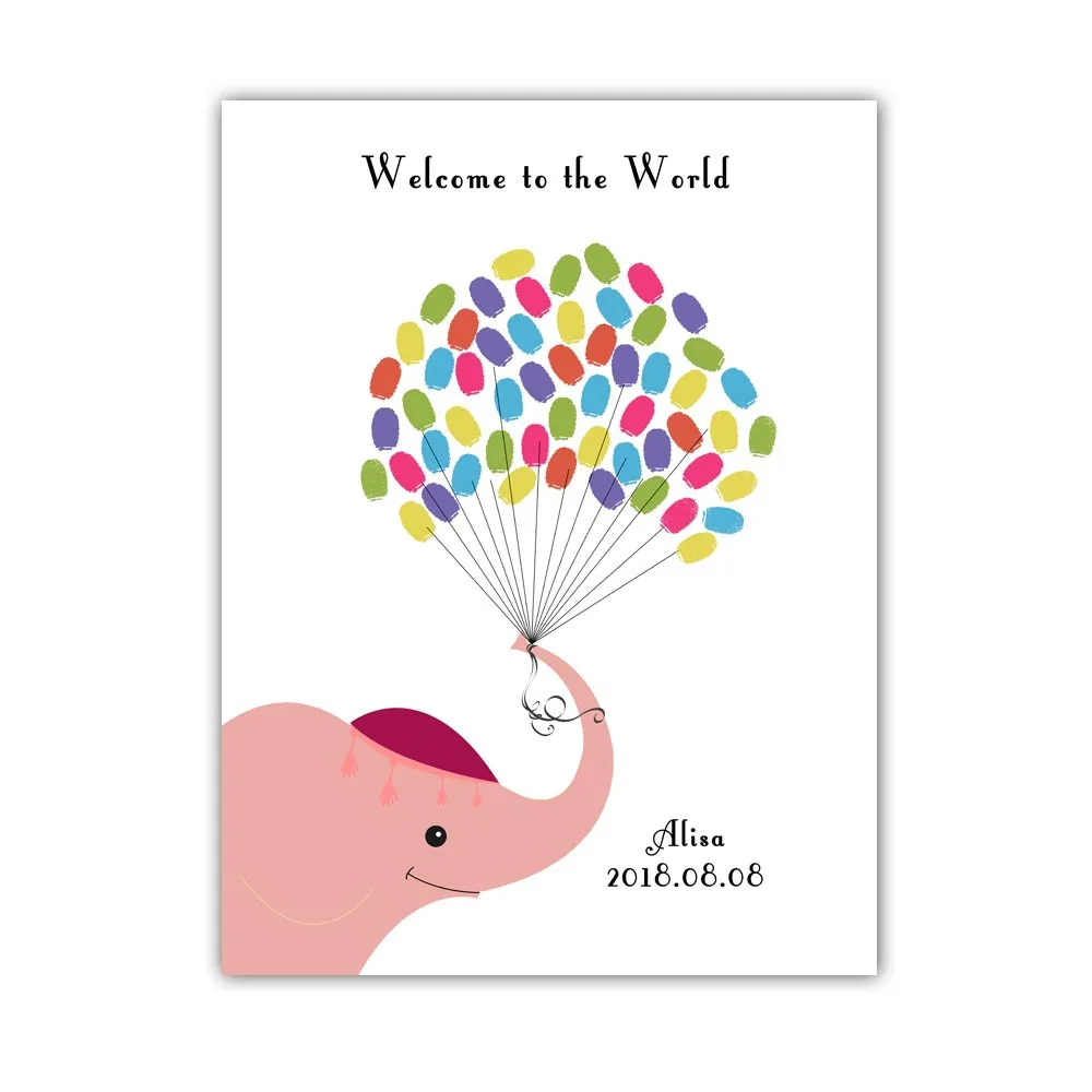 День рождения Фирменная гостевых книг знак отпечатки пальца чехол с откидной