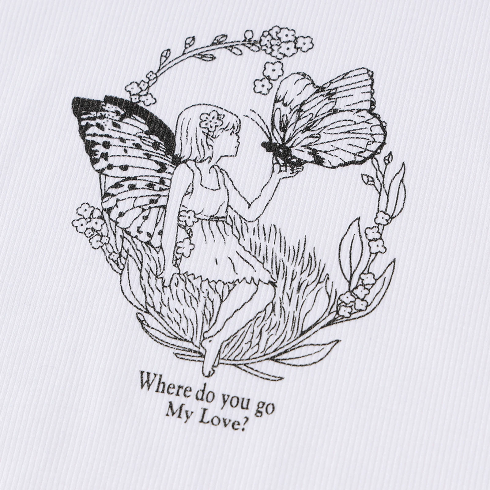 Cute Printed White Lace Trim Tank Top Vintage Women Clothes Fairy Ribbed Slim Fit Crop Top Y2K Aesthetic Streetwear