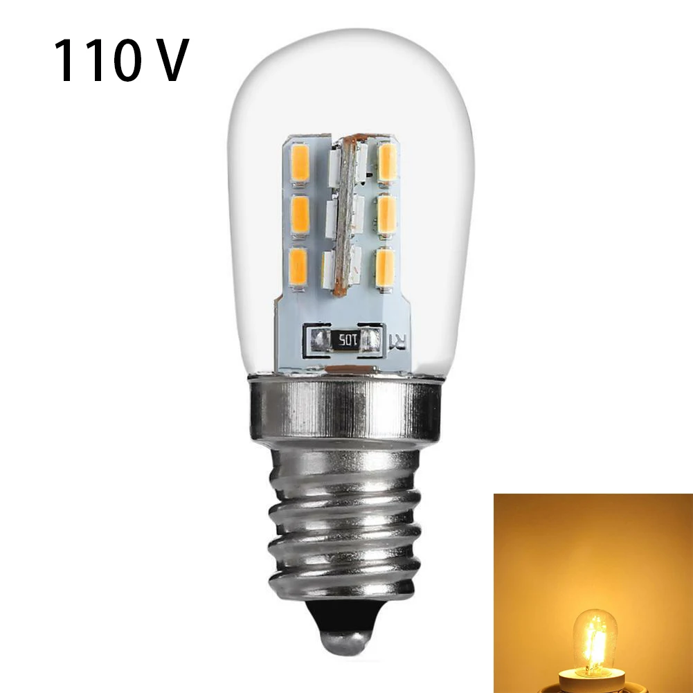 110V Энергосберегающий 220 В светильник, лампа для холодильника, кухни, для чтения, ресторана, дома, Super Birght светодиодный светильник, вытяжка, стекло, цоколь E12 - Испускаемый цвет: 110V