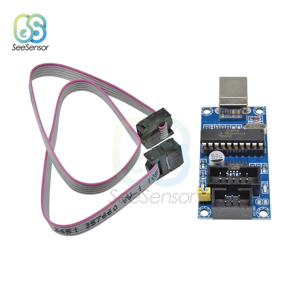 USBTiny USBtinyISP AVR ISP программатор загрузчик для Arduino IDE Meag2560 с 10-контактным кабелем