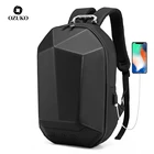Водонепроницаемый рюкзак OZUKO для мужчин, многофункциональная дорожная сумка с USB-зарядкой и защитой от кражи для ноутбука 14 дюймов, школьные ранцы