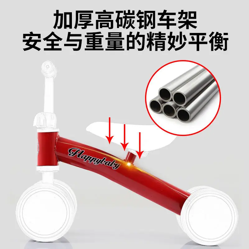 

Baby Balance Bike No Foot Pedal Riding Toys Learn To Walk Get Balance Sense For Kids Baby Toddler 1-3 Years Child Tricycle Bike