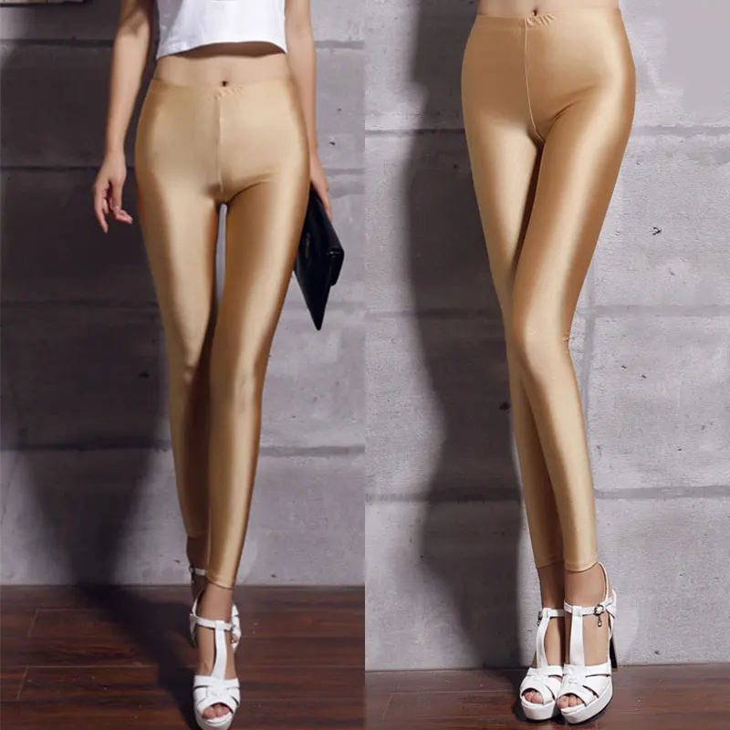 

Women Trousers Bottoms Leggings High Gloss Pants High Waist Pant Sexy Lady Silky Shiny Pantyhose Stockings Dance Tights