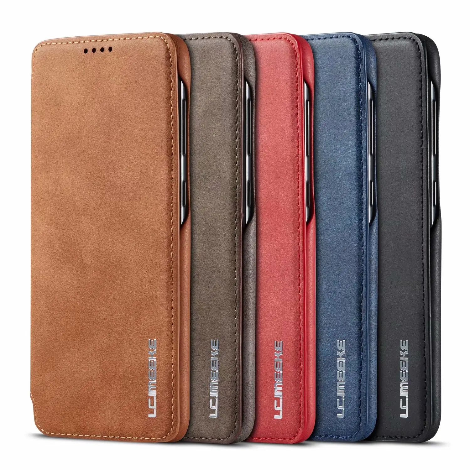 

Luxury Magnetic attraction phone case for Samsung Galaxy A20 A20e A30 A30s A40 A50 A50s A70 business retro Leather case simple