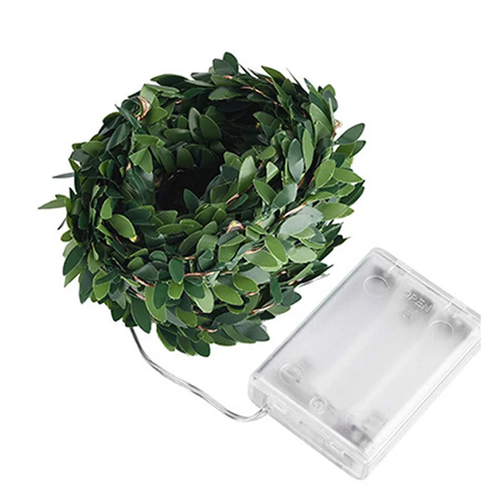 Гирлянда в виде листьев 20 светодиодов сказочные огни на батарейках гирлянда для