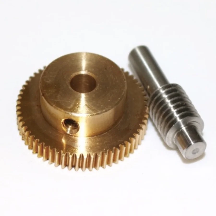

0.5M-40T Gear Diameter:21.2mm Hole:5mm Rod L:33MM Stainless Steel Worm Gear