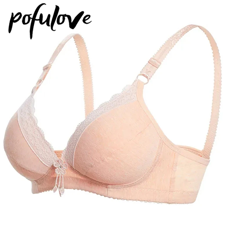 

Push Up Bra Women Floral Lace Sexy Bras Plus Size Bralette Wireless Seamless Underwear Thin Cotton Soft Comfortable Brassiere