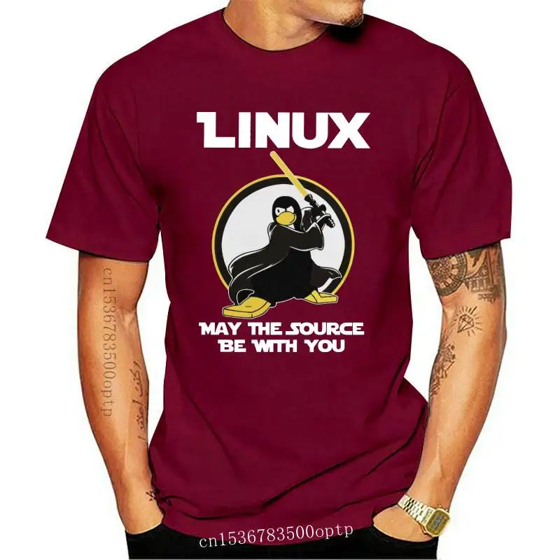 

Linux May The Source Be With You Футболка мужская хлопковая программирующая футболка с пингвином программирующая футболка для ботаника кодирующая футбо...