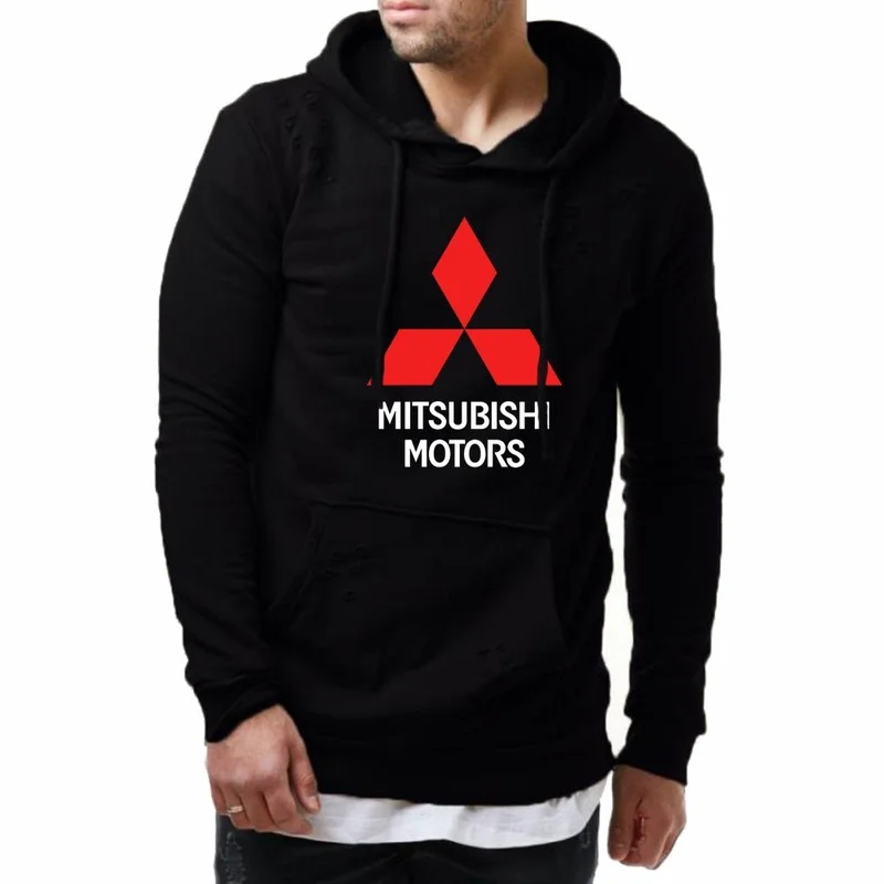 

Мужские толстовки Mitsubishi с логотипом автомобиля, толстовка, весна-осень, модная мужская толстовка, повседневная мужская толстовка с V-образн...