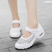 hot selling summer new style womens outdoor sneakers comfortable breathable hollow casual shoes sports mesh womans white shoes