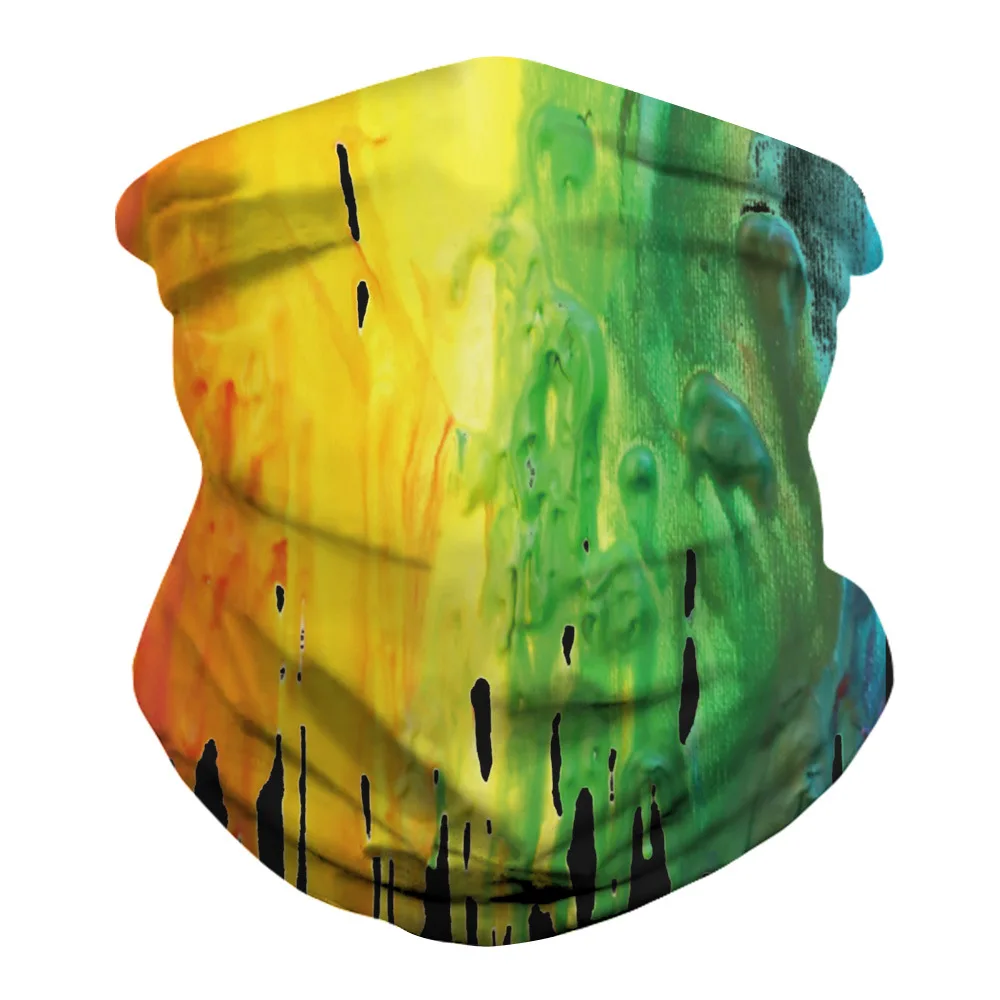 Открытый Волшебный шарф с цифровой печатью Праздничная маска головная посуда