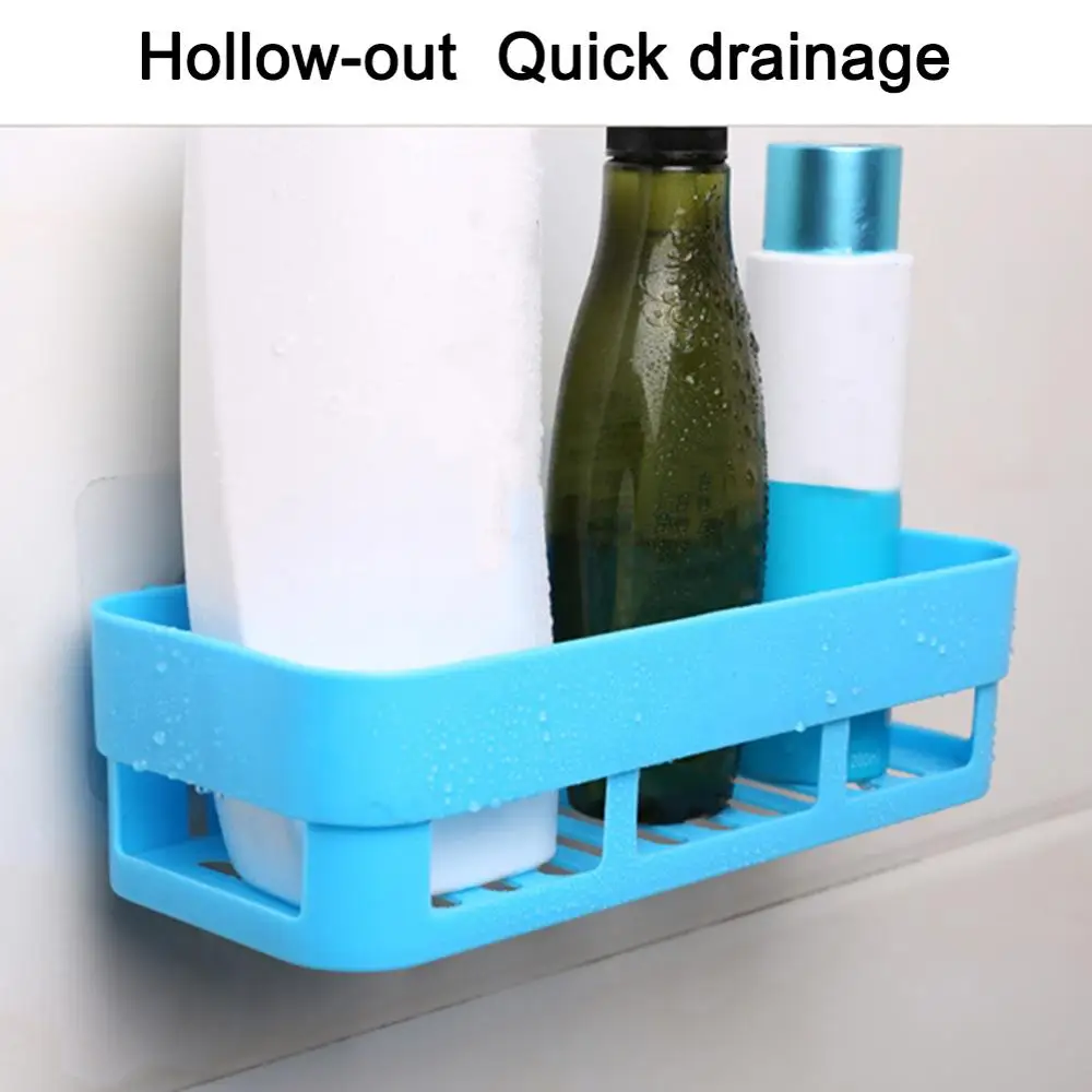 

1Pcs Bathroom Shelf Bathroom Adhesive Storage Rack Hooks Kitchen Home Decoration Corner Shower Shelf Rack Storage Rack Organizer
